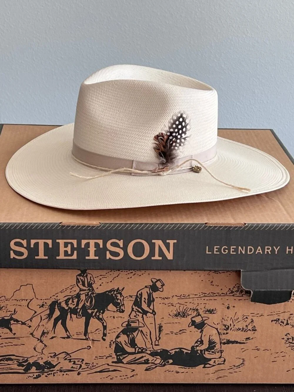Stetson JW Marshall Shantung Straw Western Hat - Picture 4 of 11